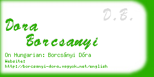 dora borcsanyi business card