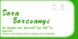 dora borcsanyi business card